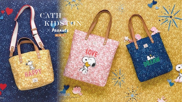 Cath Kidston X Peanuts 史努比聖誕聯名系列，史努比托特包、側背包閃亮登場！