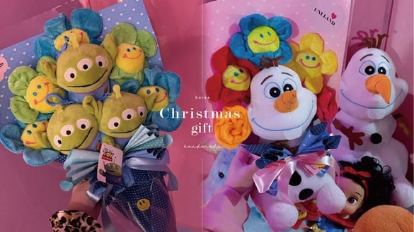 韓國「玩偶花束」正夯！雪寶、ELSA、小飛象化身花束主角，收藏度滿分！