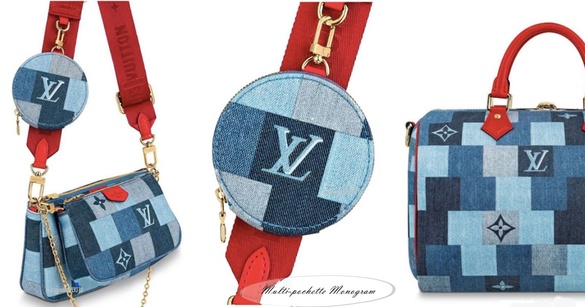牛仔控必收！LV春夏牛仔系列登場，Multi-pochette Monogram換上紅色背帶超亮眼！