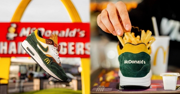 麥當勞 x NIKE AIR MAX 1 聯名球鞋？經典的「M」logo ，鞋舌竟然還是薯條造型！