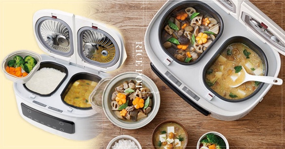天降神器！新型「天才飯鍋」一次煮三菜一湯！過年只需要這個，懶人可以繼續耍懶了～～