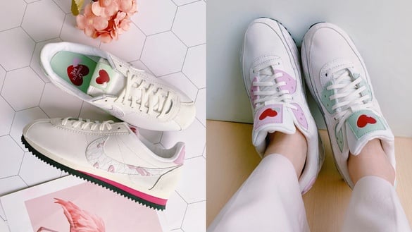 Nike情人節「愛心鞋」特搜！可愛穿心logo、一腳粉紅一腳薄荷綠，不對稱設計超有型！