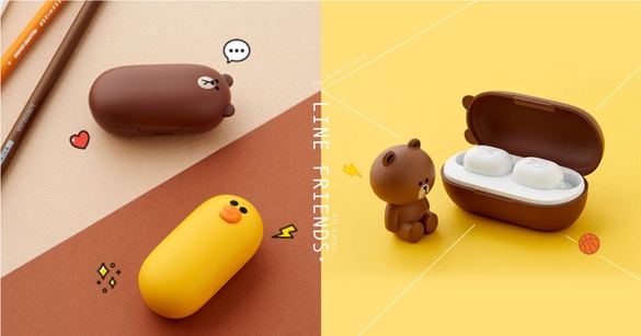 LINE FRIENDS「藍芽耳機」超萌上市！熊大、莎莉兩款造型，一副竟不到台幣一千元！