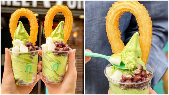 抹茶冰淇淋尬紅豆加麻糬！Street Churros「抹茶紅豆麻糬阿啾」超澎派限定開賣！