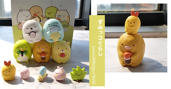 角落小夥伴的壽司派對！手抱壽司頭頂小夥伴，炸蝦尾與炸豬排手拿醬油，只期待被吃掉？