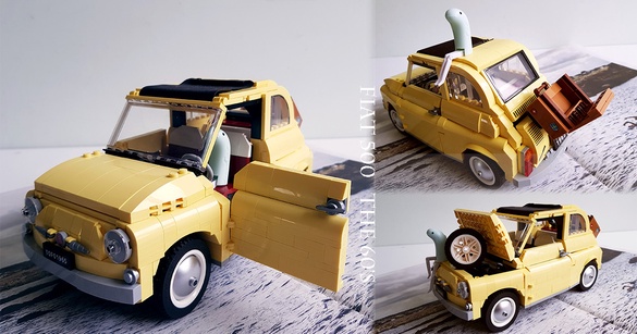 樂高把Fiat 500縮小了！6個超萌細節，鵝黃色樂高版Fiat 500完美重現60年代的復古感