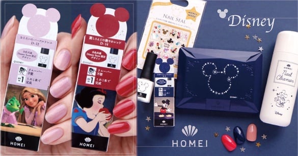 Disney x Homei居家光療組上市！迪士尼公主對應色指甲油欠蒐藏，還有愛麗兒彩繪貼紙～