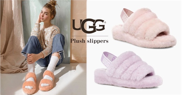 春天也要毛絨絨！UGG「馬卡龍毛絨拖鞋」榮登名模私服最愛，芋粉紫、蜜桃粉超夢幻