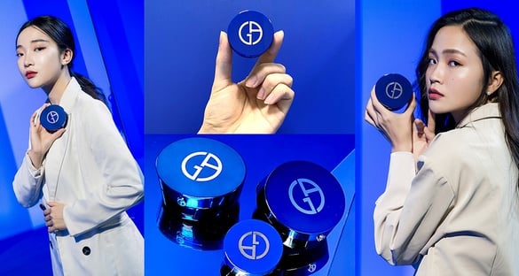 IG洗版狂生火！ARMANI絕美新品「極光藍氣墊」登場，少女人妻、GORIS妝效實測評比