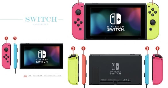任天堂「客製化Switch」服務上線！任選四色搭配，輕鬆打造自己的超美Switch～