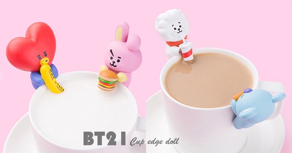 超萌「BT21杯緣子」登場，小小BT21陪你度過每個喝茶時光～加碼趴睡娃娃超可愛上市！