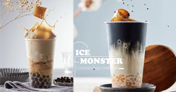 ICE MONSTER也推手搖飲了！ICE MONSTER獨創茶冰塊推「焦糖波波厚奶茶」，加碼買一送一