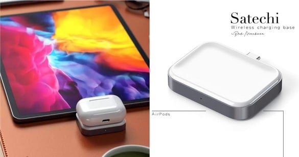 不再怕AirPods沒電！Satechi「AirPods無線充電座」問世，連結MacBook和iPad即可充電！