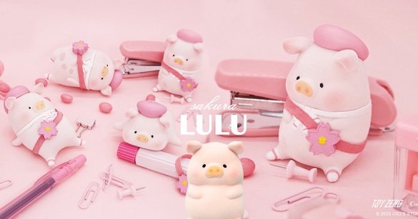 罐頭豬LuLu推出「櫻花系列」，LuLu豬化身粉色小畫家背上櫻花小包，粉嫩又療癒必收藏！