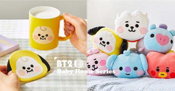 「BT21寶寶居家系列」療癒登場，超萌大臉抱枕、馬克杯，在家防疫就讓BT21寶寶陪伴你～