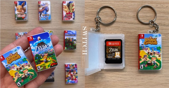 Switch玩家必收！迷你Switch卡帶鑰匙圈，可當吊飾還能真的放入卡帶，實用度破表！