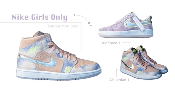 女子限定款！Nike 新系列釋出Air Jordan 1、 Air Force 1夢幻粉嫩色系！