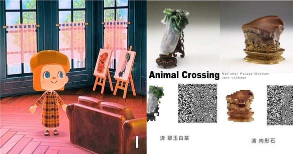 在動森也能收藏翠玉白菜！故宮免費釋出22件文物圖QR code，趕快在動物森友會開故宮～
