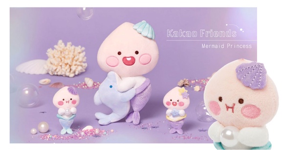 這隻人魚有點胖！Kakao Friends 推出新「人魚公主」系列，Apeach換上人魚尾巴太可愛！
