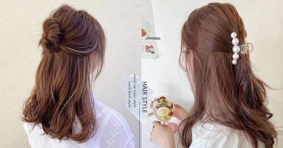 韓國大勢「半頭綁髮」髮型推薦！溫柔有女人味、招桃花髮型首選，中長髮、短髮也可以綁