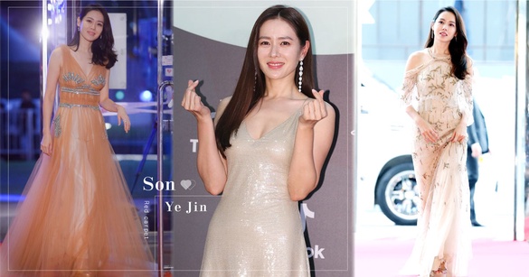 孫藝珍歷代紅毯造型！2020百想深V禮服不是最仙，孫藝珍這套淡橘長裙更美，是仙女本人