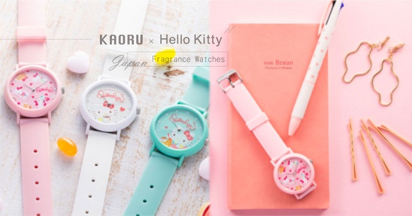 日本KAORU×Hello Kitty聯手推「香氛手錶」！馬卡龍色、清甜香氛，讓你隨時自帶少女香