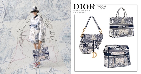 Dior 2020早秋推出「藝術圖騰」系列，經典緹花Book Tote、馬鞍包，通通換上亮眼新衣～