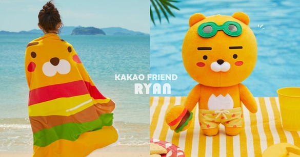 KAKAO FRIENDS夏日海灘酒吧開張！快跟萊恩一起到海灘玩耍，還有桃子化身螃蟹超可愛～