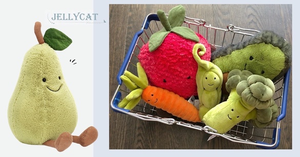 世界最柔軟玩偶！Jellycat推出食物系列柔軟玩偶、小包，牛油果造型超療癒~