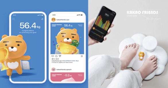 KAKAO FRIENDS 雲朵智慧體重計登場！專屬APP掌握身材變化，超萌萊恩陪你減肥～