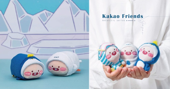 日本 Kakao Friends獨家南極系列，桃子化身成企鵝、海豹玩偶，呆萌模樣好消暑！