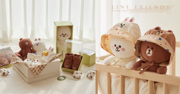 送禮首選！Line Friends「寶寶用品」上市，讓超萌熊大鞋襪、玩偶陪寶寶成長！