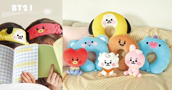 BT21推出全新超萌「BT21寶寶頸枕&amp;髮帶」，還有實用手鏡、零錢包通通必收