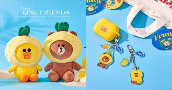 Line Friends「夏季水果系列」上市！熊大與莎莉變身超萌鳳梨，陪你清爽過一夏！