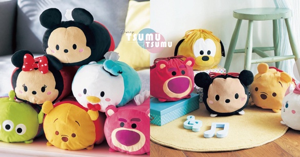 迪士尼推出超萌「Tsum Tsum面紙套」&amp;「Tsum Tsum束口袋」，實用又可愛！