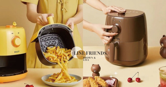 最萌氣炸鍋登場！LINE FRIENDS「熊大氣炸鍋」太可愛，不沾塗層、雙旋鈕超適合新手