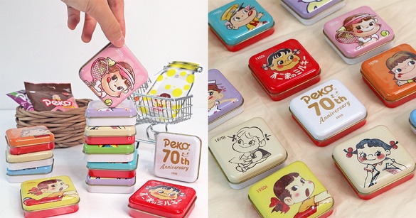 7-11推出「不二家 Peko」70週年系列周邊！12款復古小方罐＆夾鏈袋，粉絲必須收整套！