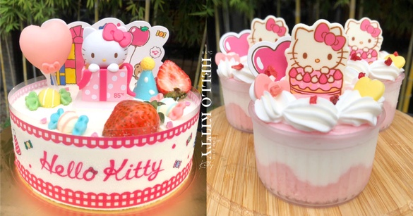 Kitty變蛋糕了！85℃推出「Hello Kitty蛋糕派對」，布丁內餡與粉嫩蛋糕，預計這天開賣
