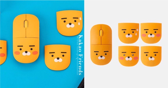 Kakao Friends「萊恩變臉滑鼠」可愛爆表！可拆卸式設計，五種表情自由更換！