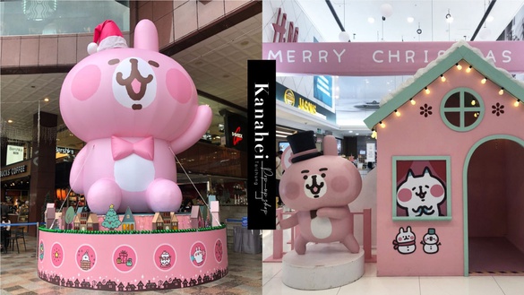 「卡娜赫拉的小動物希望旅程」快閃店插旗台中！6.2米粉紅兔兔必拍