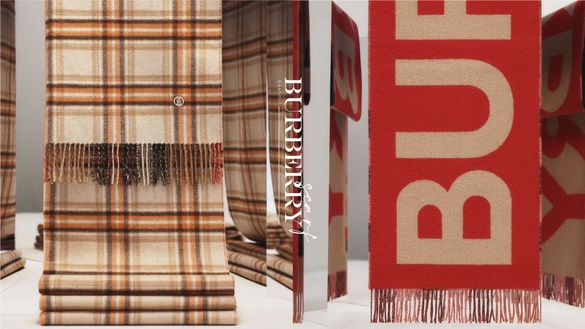 Burberry喀什米爾圍巾「全新印花」登場！搭配經典格紋、TB花押字，嶄新風格超吸睛