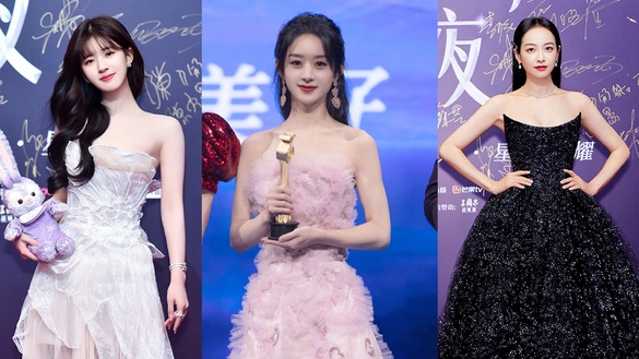 譚松韻、趙露思同場紅毯變公主！10女星紅毯造型，趙麗穎粉嫩公主裙，關曉彤變暗夜公主