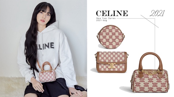 CELINE「粉色凱旋門」迷你老花包太吸睛！經典包款改造連Lisa都搶揹，2021新春限定登場