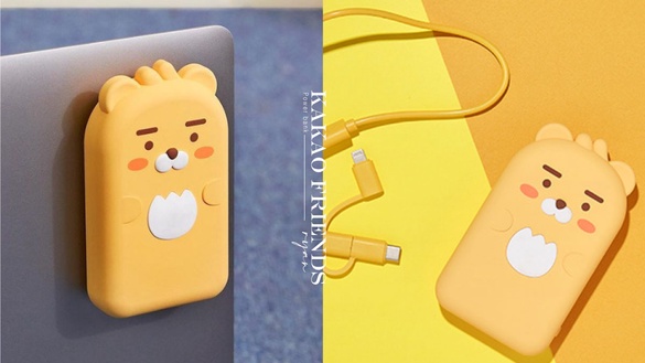 KAKAO FRIENDS「吸附式無線行動電源」登場！萊恩化身吸盤小章魚，充電時也能滑手機