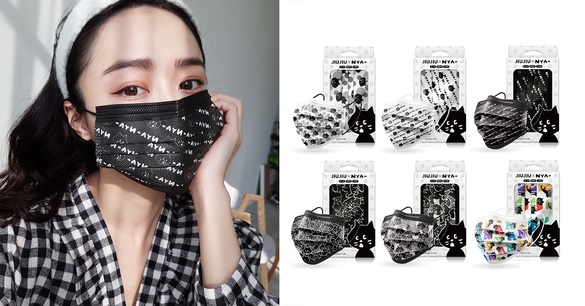 時髦精搶戴！日本療癒黑貓NYA-全球首款聯名口罩，簡約印花超百搭，通勤休閒都有戲！