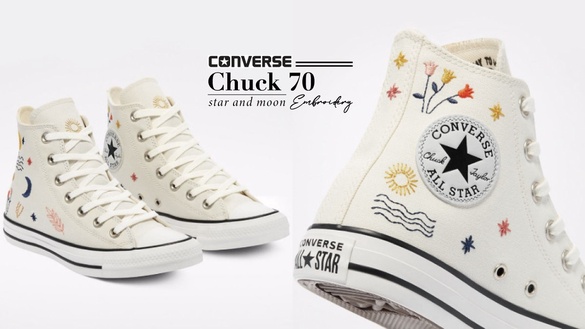 CONVERSE限定「星月刺繡」登場，韓系清新插畫超可愛！還有全新「花卉系列」更是浪漫～