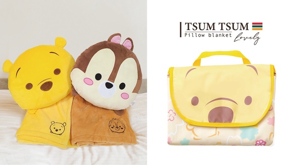 7-11推出小熊維尼、奇奇蒂蒂預購！TsumTsum抱枕毯、折疊野餐墊兩款這天開賣