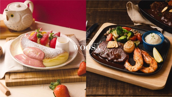 Woosa 屋莎鬆餅屋推超美新品！屋莎「紅寶石奇蹟櫻花鬆餅」現身，巧克力＋草莓太誘人！