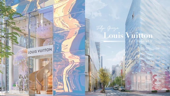 LV銀座專賣店夢幻開幕，水波紋牆面超吸睛！還有全球首間「Le Chocolat V」巧克力專賣