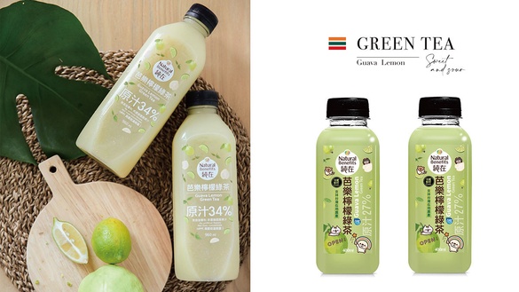 純在果汁7-11上架！好市多超夯的「純在芭樂檸檬綠茶」在7-11也能買到小罐裝